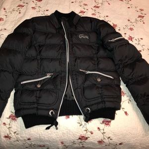 black bomber jacket